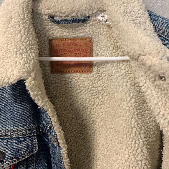 Sherpa lined Jean jacket - Picture 2 of 3